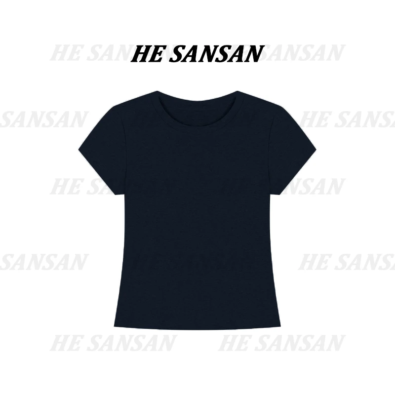 【SANSAN】显瘦百搭气质时尚休闲短袖上衣DY-90189