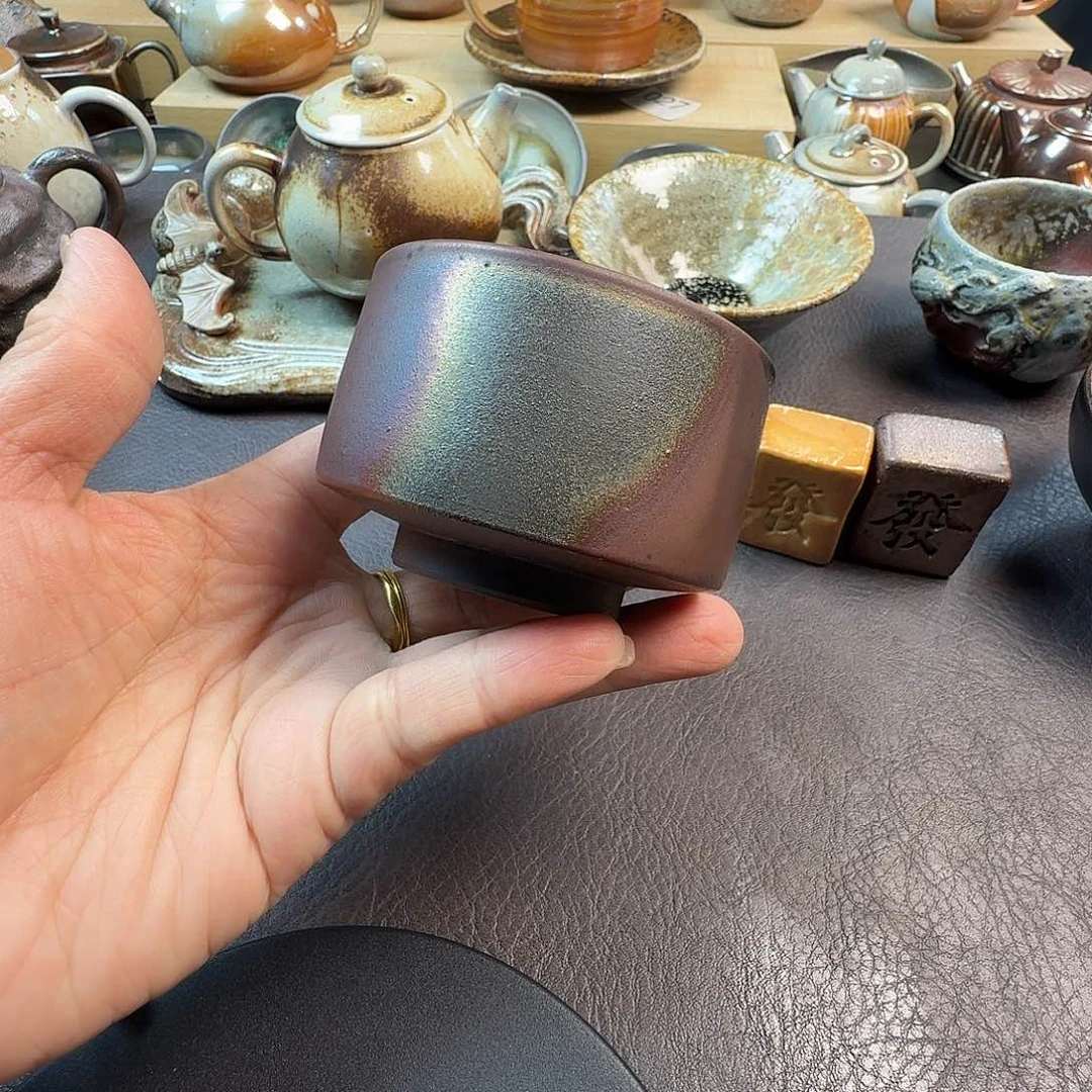 手工手作柴烧主人杯