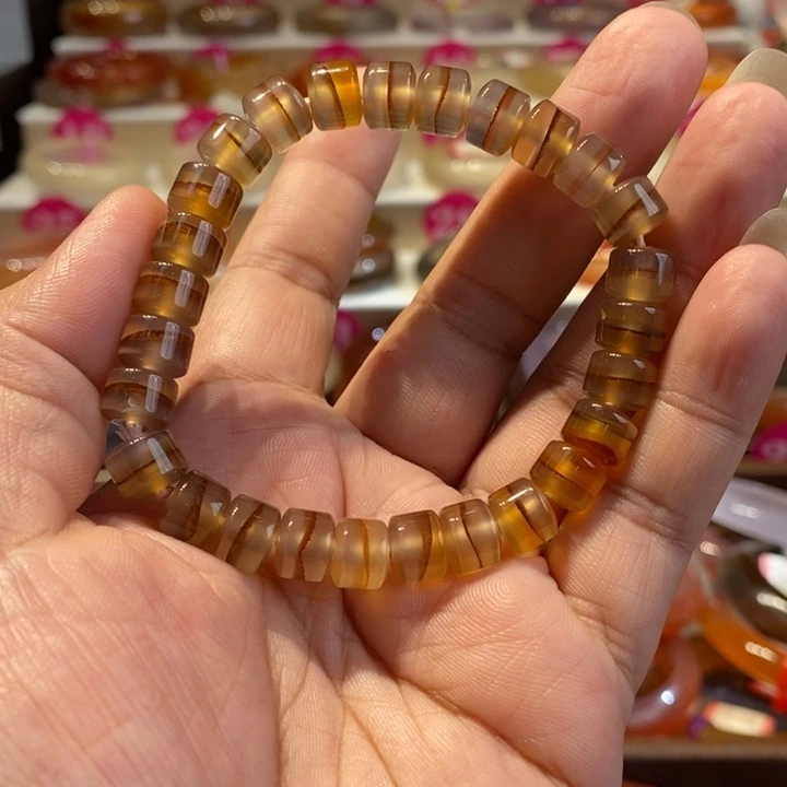 玛瑙/玉髓手镯合金一**花