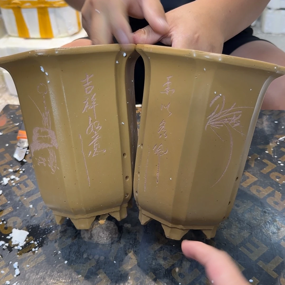 紫砂花盆瑕疵和瑕疵