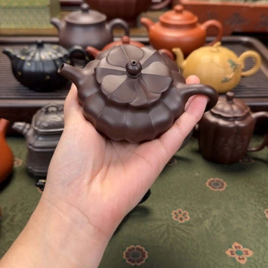 康***巴茶壶紫砂明远菱花
