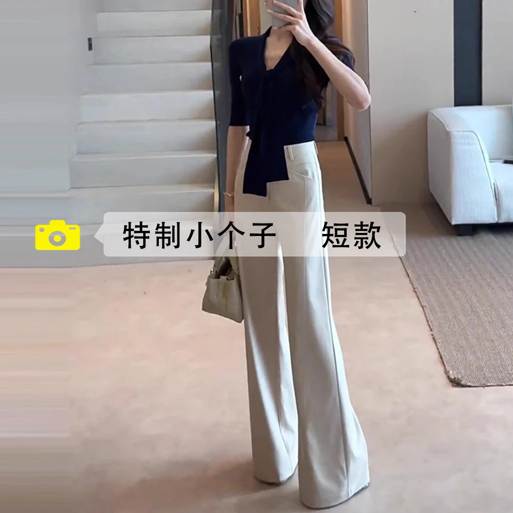 西装裤子女款阔腿裤夏天新款高腰宽松休闲裤垂坠感韩版显瘦直筒裤