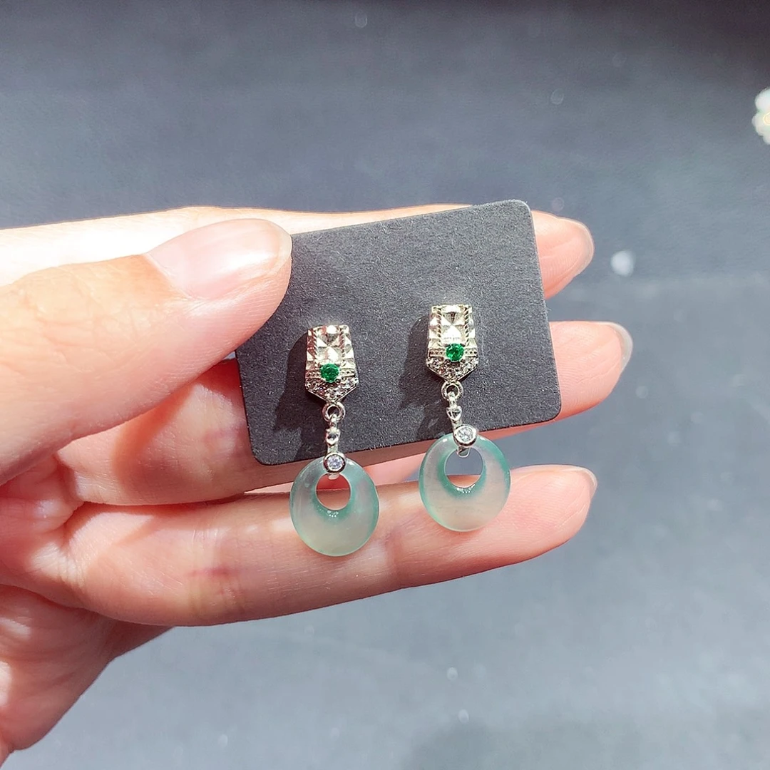 银S925镶嵌戒指翡翠翡翠