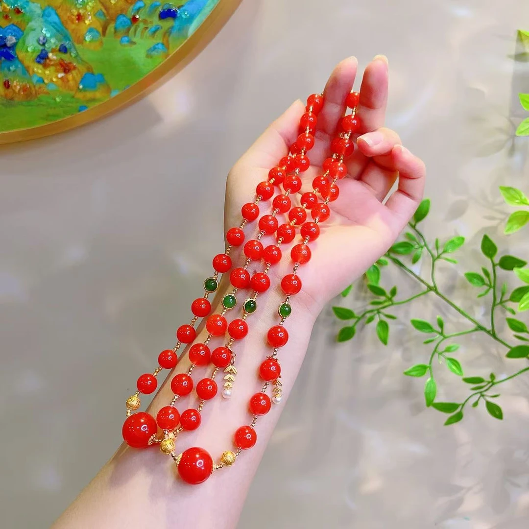 【李哥推荐】18k金冰红项链@ZY40514058@多样性发一