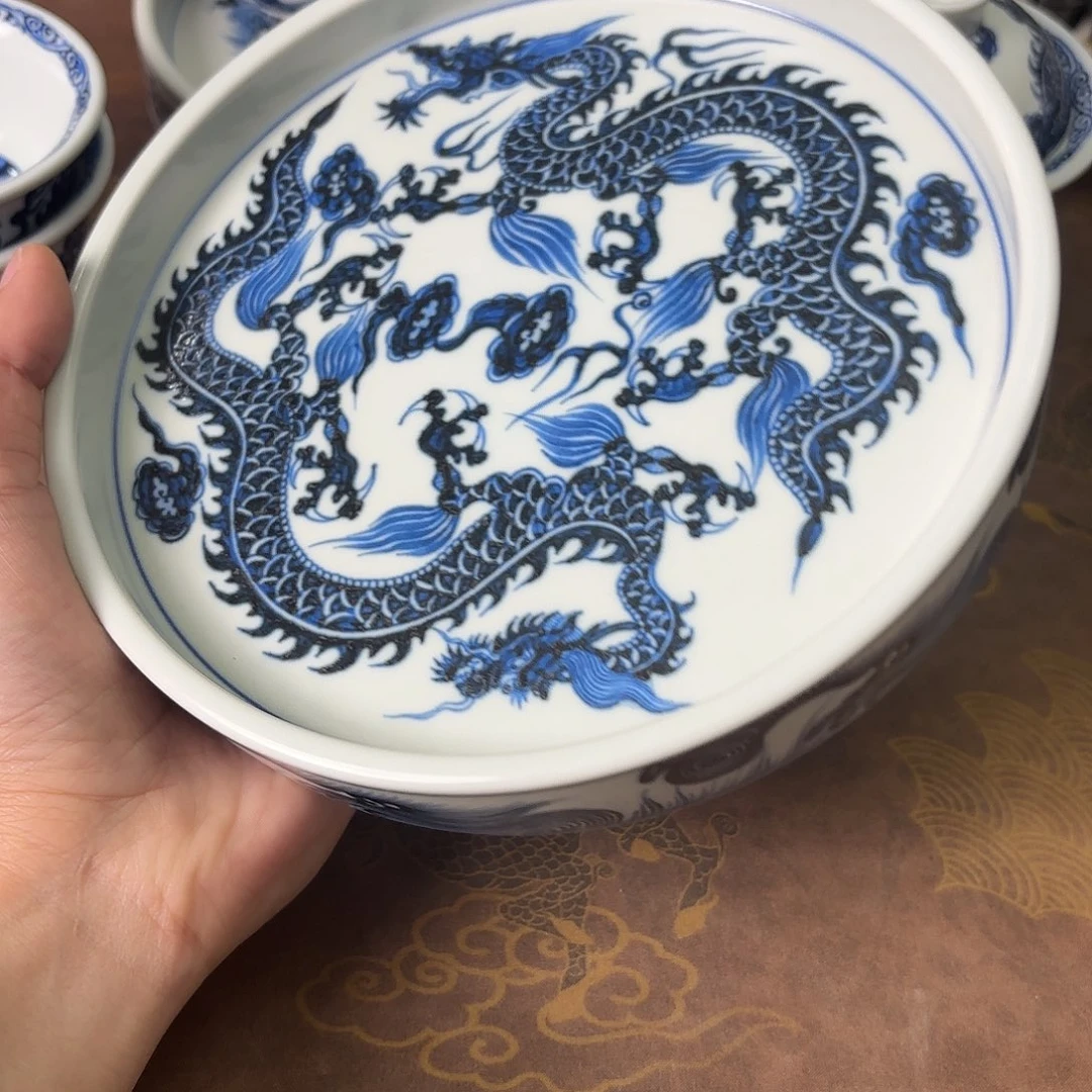 盖碗陶瓷景德镇手绘茶器双面壶承
