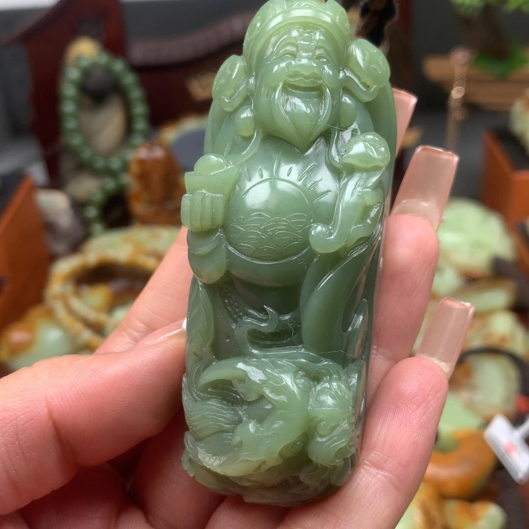 岫岩河磨玉（透闪石质玉）未镶嵌把件