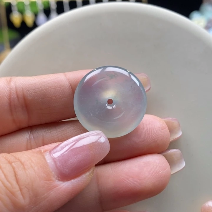 翡翠吊坠(不含链)未镶嵌翡翠高冰平安扣