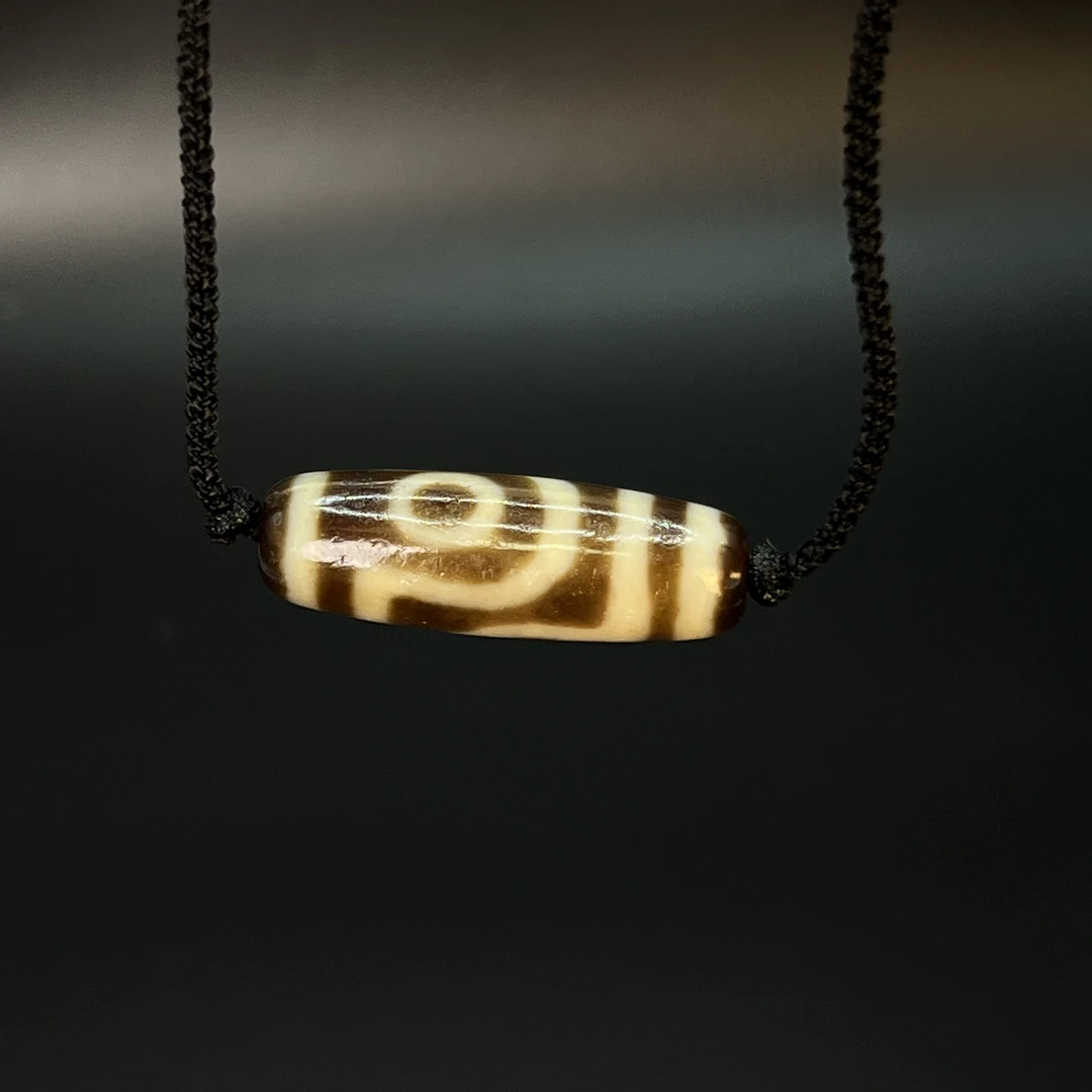 "民国 两眼玛瑙珠/ DZ489782/ 古玩/收藏/德州文物"