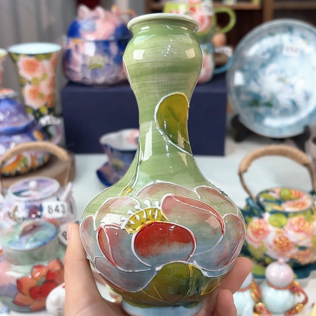 景德镇手绘高温釉下彩陶瓷茶具