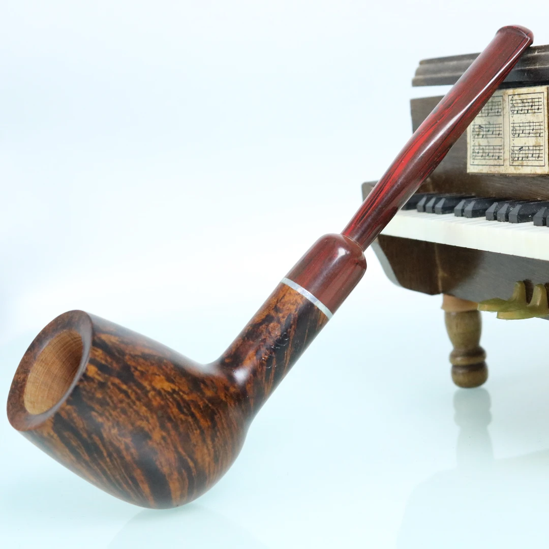 法国CC经典撞球八花坎伯兰咬嘴原木色手工收藏石楠木烟斗