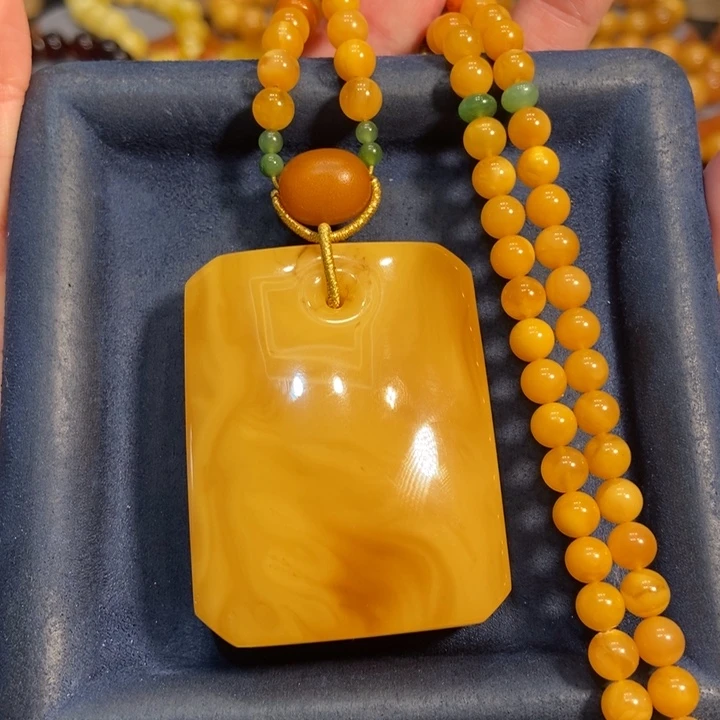 蜜蜡颈饰未镶嵌蜜蜡