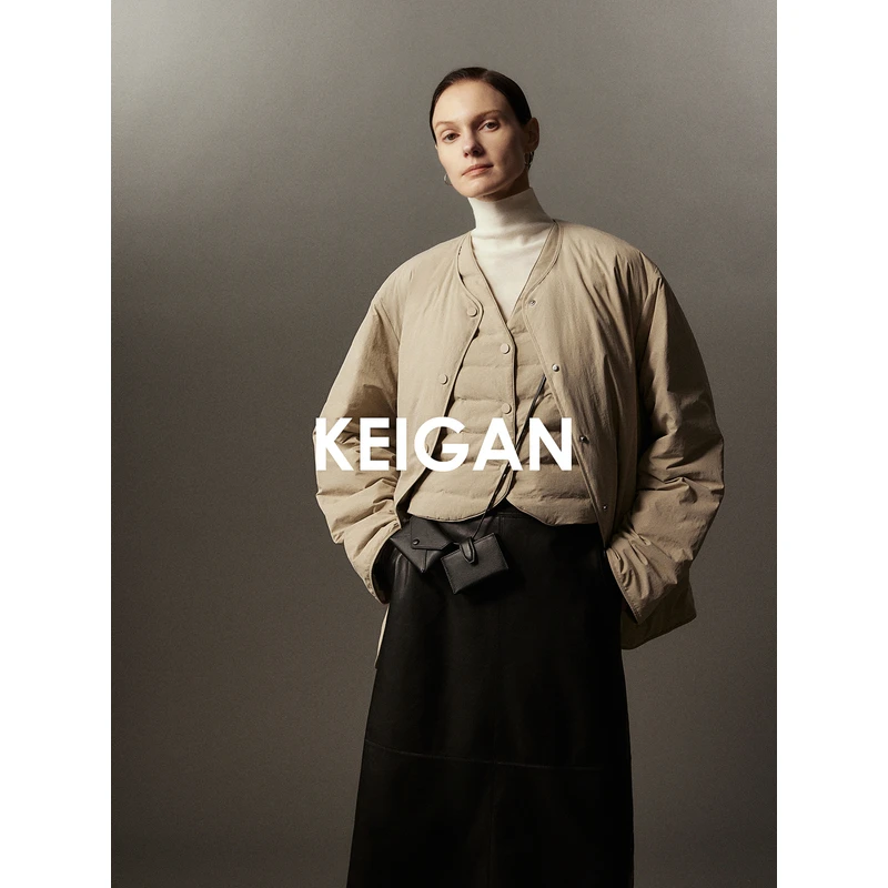 开间/意大利Limonta轻盈蓬松风双面穿羽绒服外套宽松排骨轻薄羽绒