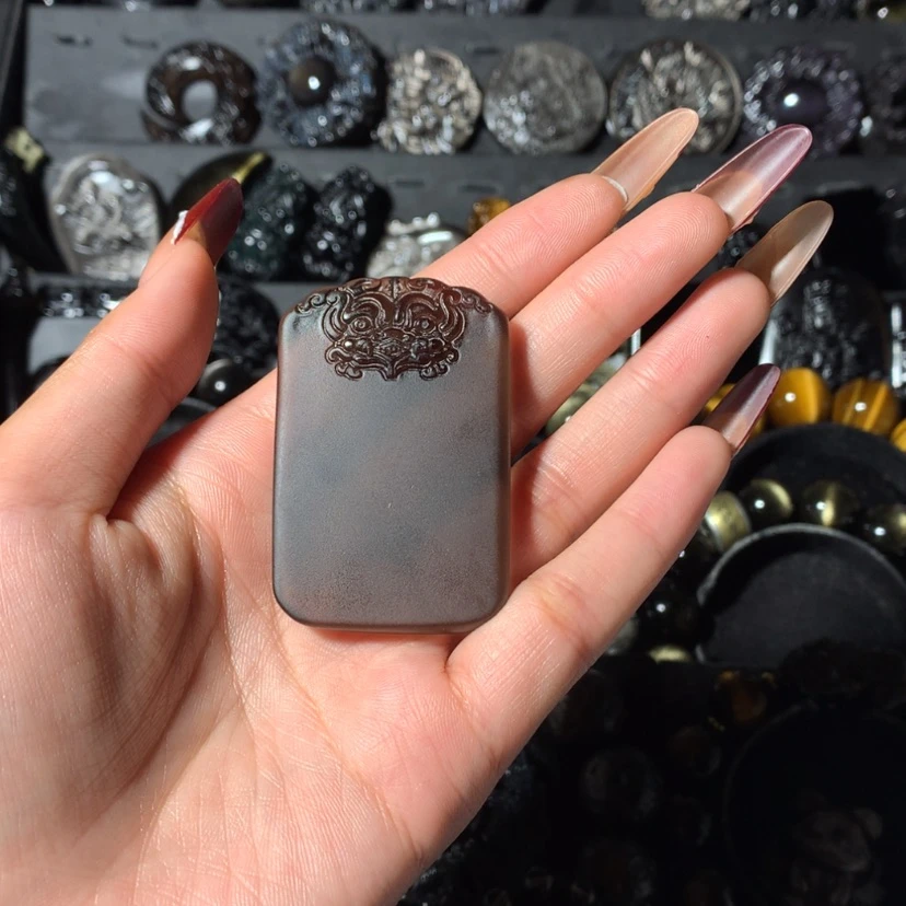 【闪购商品】黑曜岩珠宝奇石未镶嵌红*