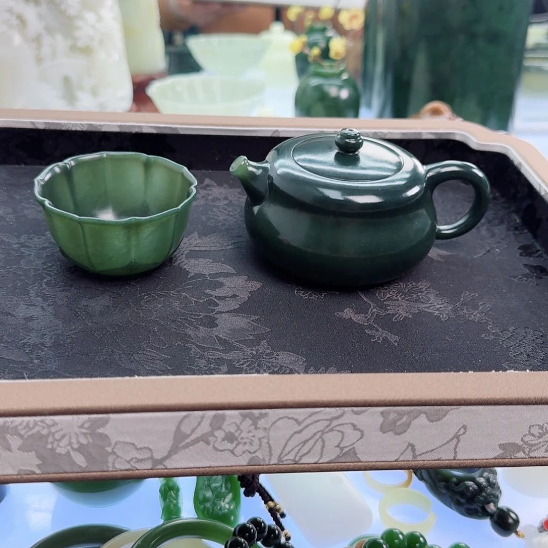 和田玉（青玉）挂件未镶嵌美**扎