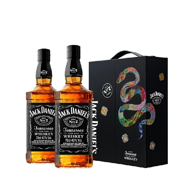 【品牌直营】JACK DANIEL‘S杰克丹尼田纳西州威士忌700ML*2蛇年礼盒