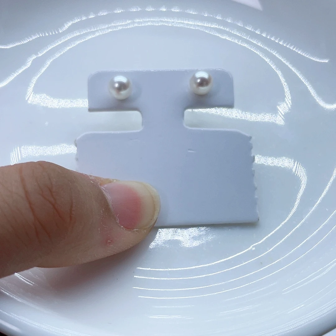 银S925镶嵌耳饰淡水珍珠