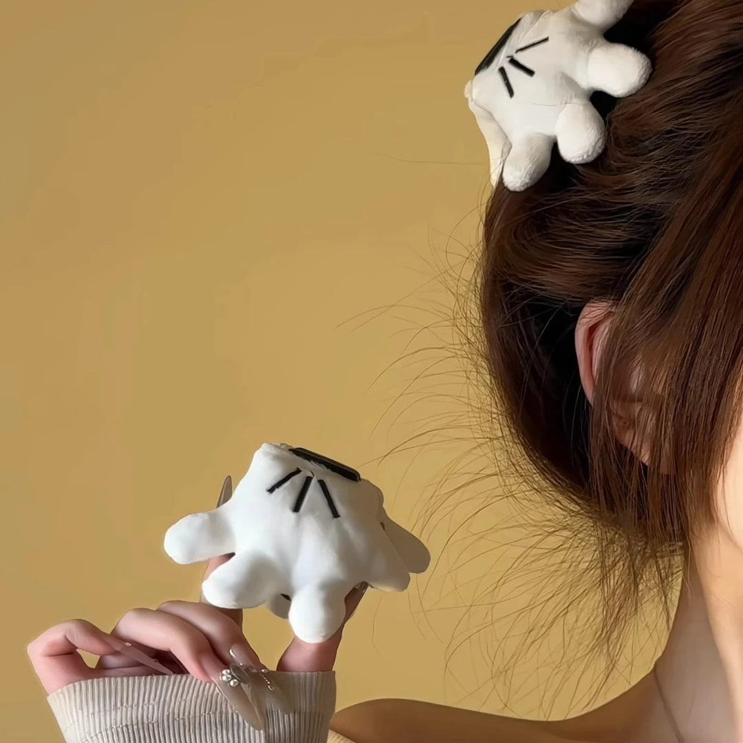 可爱米奇小手抓夹ins风立体公仔发卡手掌发夹夸张创意网红小众