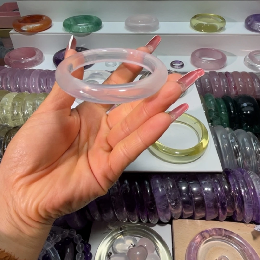 水晶手镯未镶嵌手镯59.6圈口5号