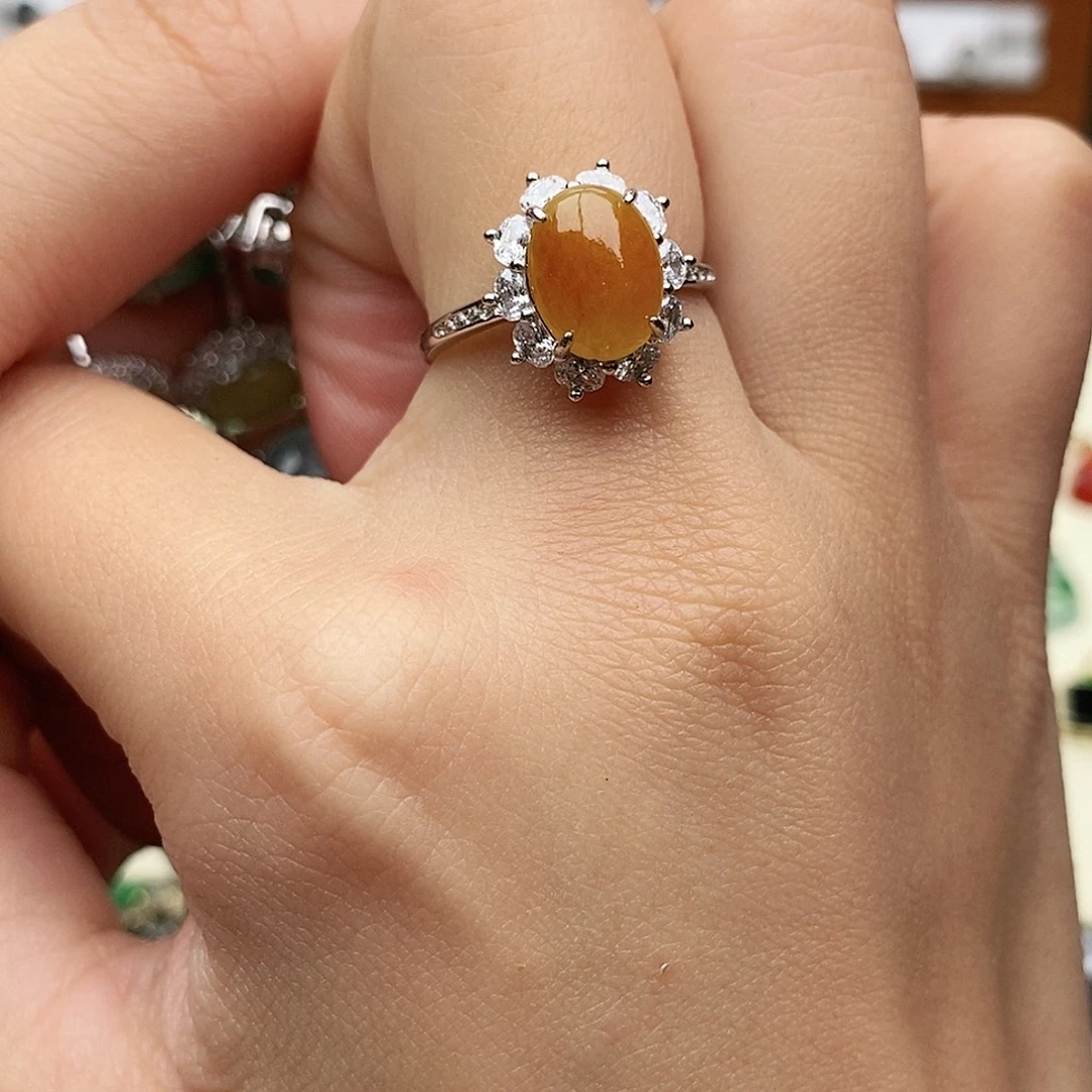 翡翠银S925镶嵌戒指5