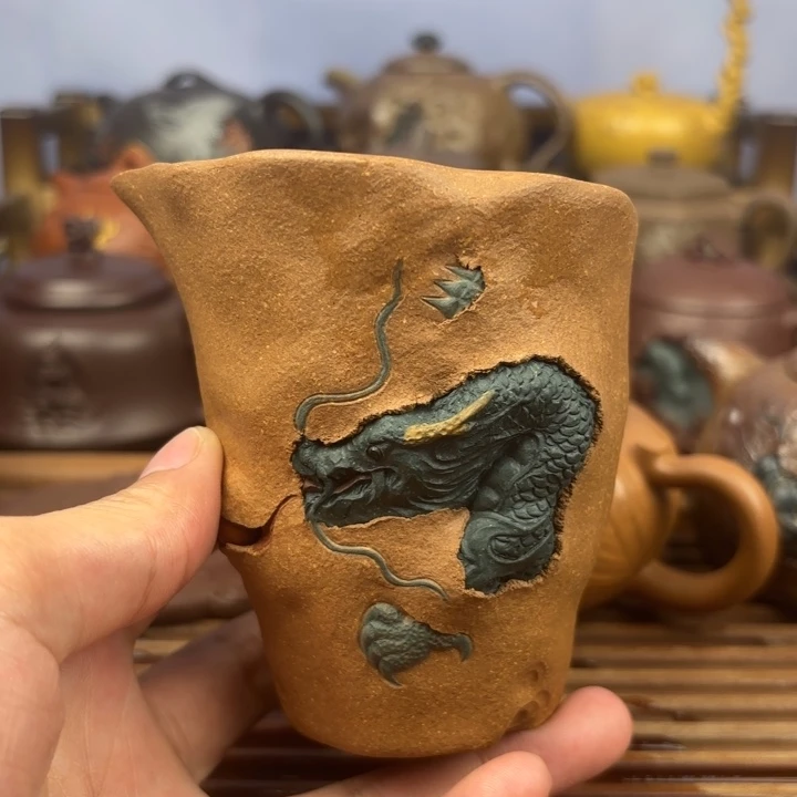 茶壶紫砂青龙公道杯老段泥200c