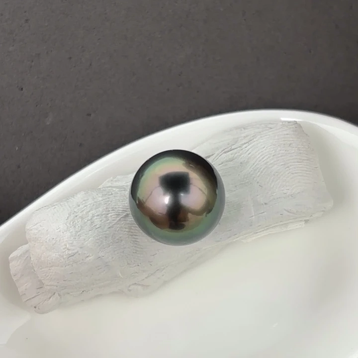 定制海水珍珠未镶嵌裸珠12.7mm大溪地裸珠一颗