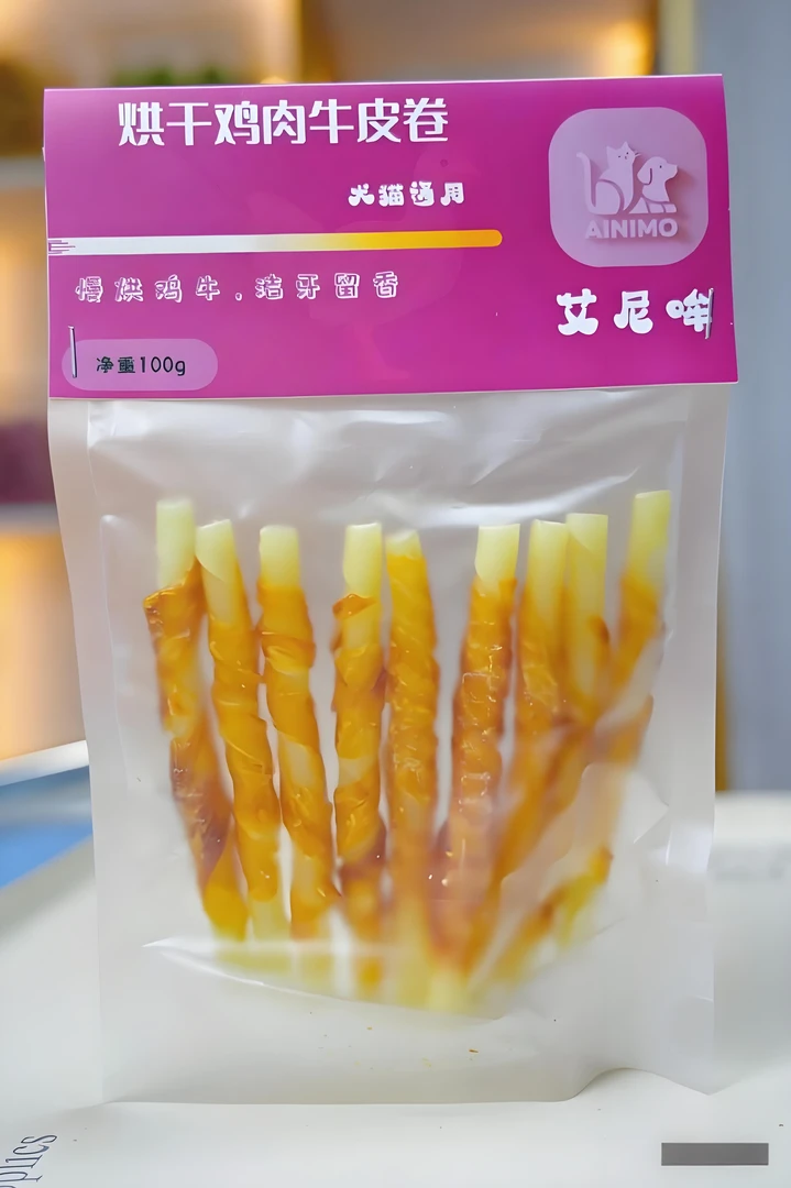 艾尼哞【鸡肉牛皮】猫狗烘干零食