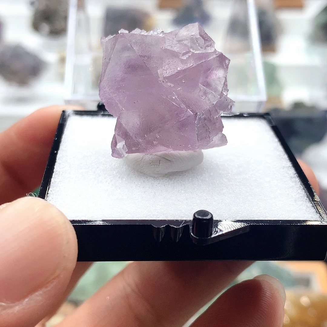 石材浙江八面体粉萤石