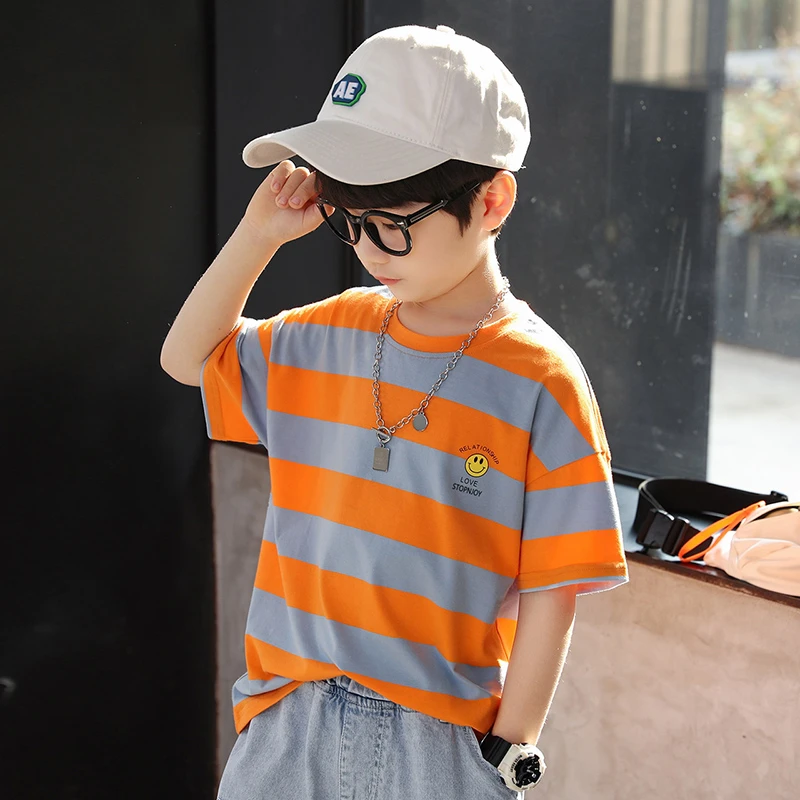 【100%纯棉】儿童T恤短袖2025年夏季新款中大童男童夏款男孩半袖潮T