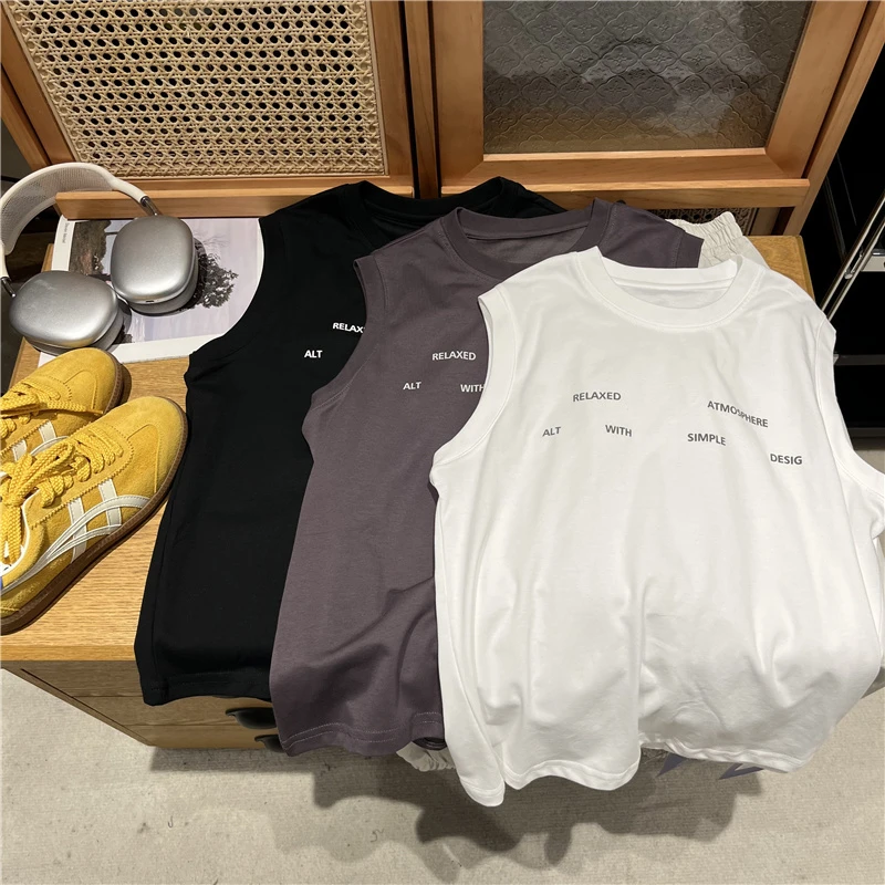 吴小越w1118男童夏款背心圆领速干印花韩版棉t恤中大童儿童上衣