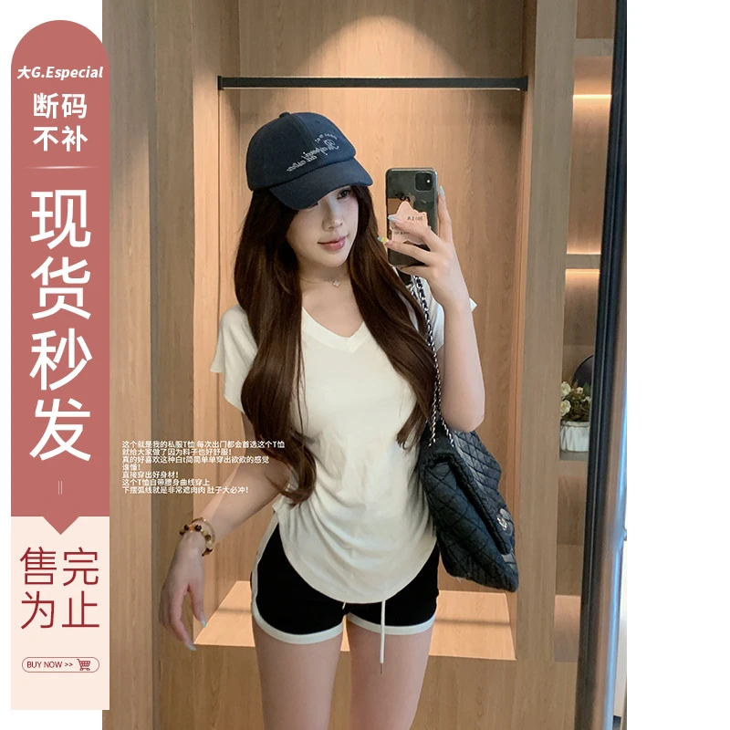 大G.Especial【神仙小T】简单遮肉曲线好身材短袖套装K425A05025