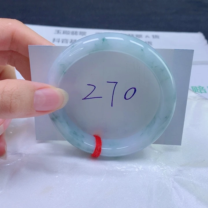 翡翠未镶嵌手镯56圈口