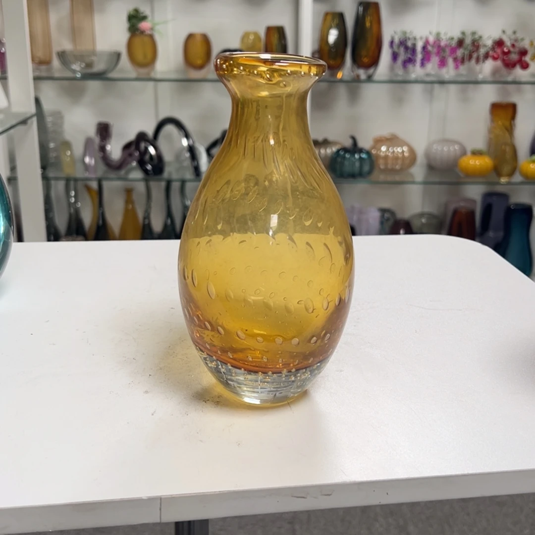 琥珀色气泡高花瓶高度20微瑕
