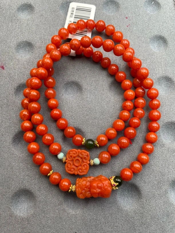 X3南红度母三圈手串长链5.5+