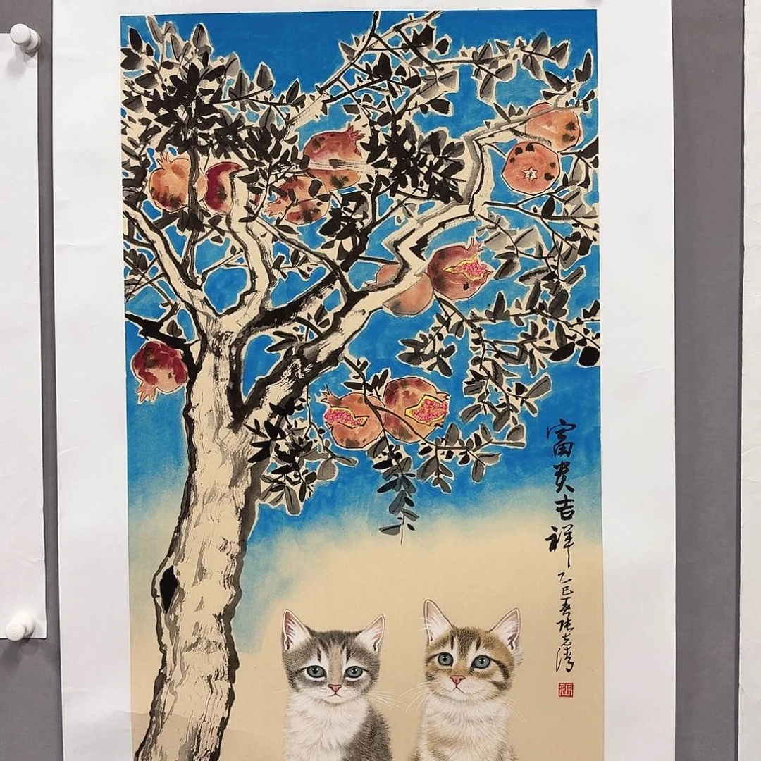 国画亲笔手绘放心去藏