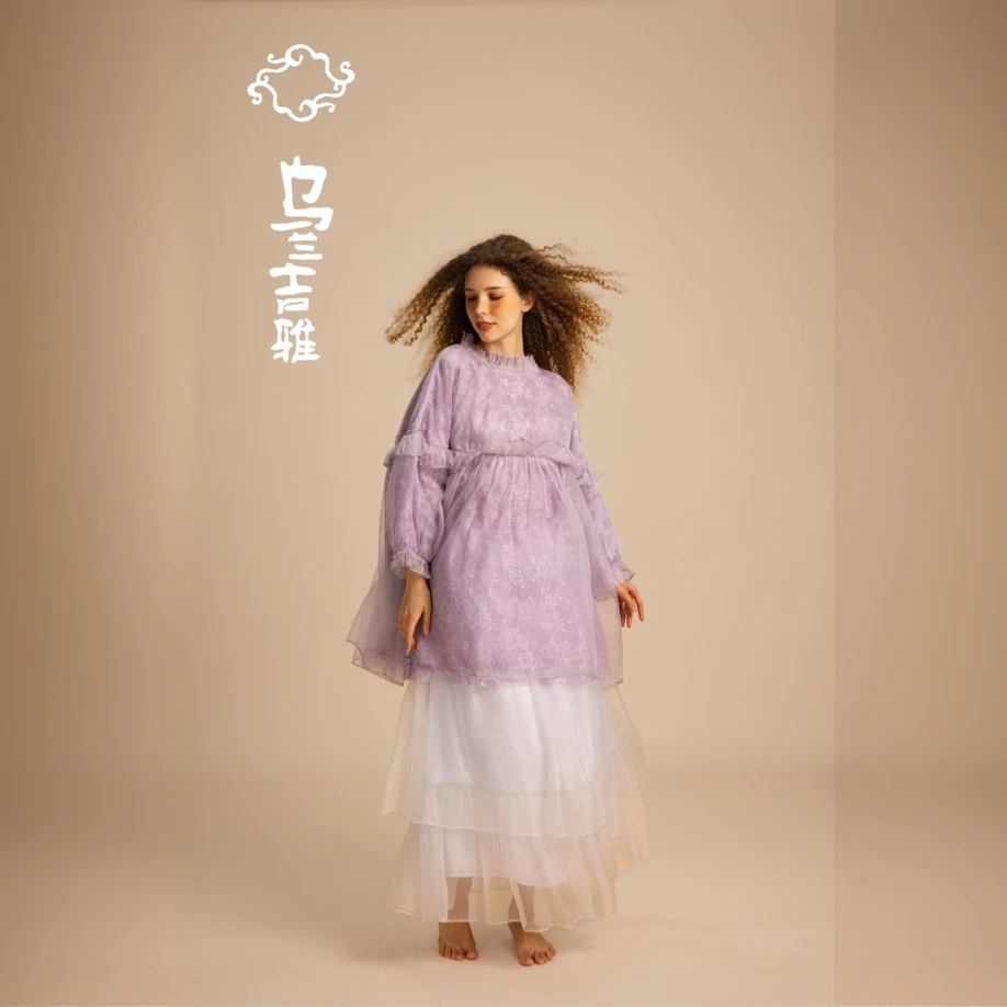 乌兰吉雅 原创设计 米多多蕾丝裙