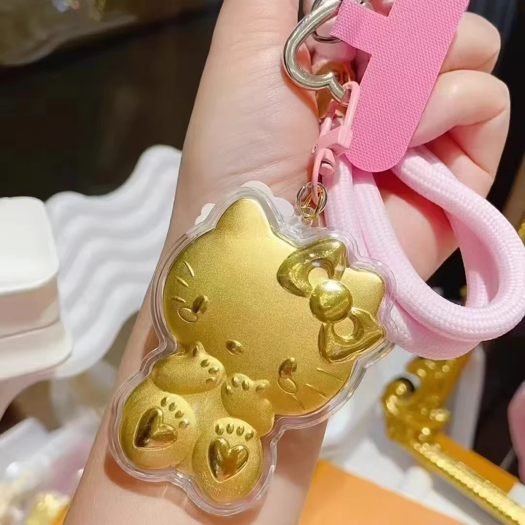 【水贝爆款】hellokitty猫含金钥匙扣KT猫包挂件手机链卡通520礼物
