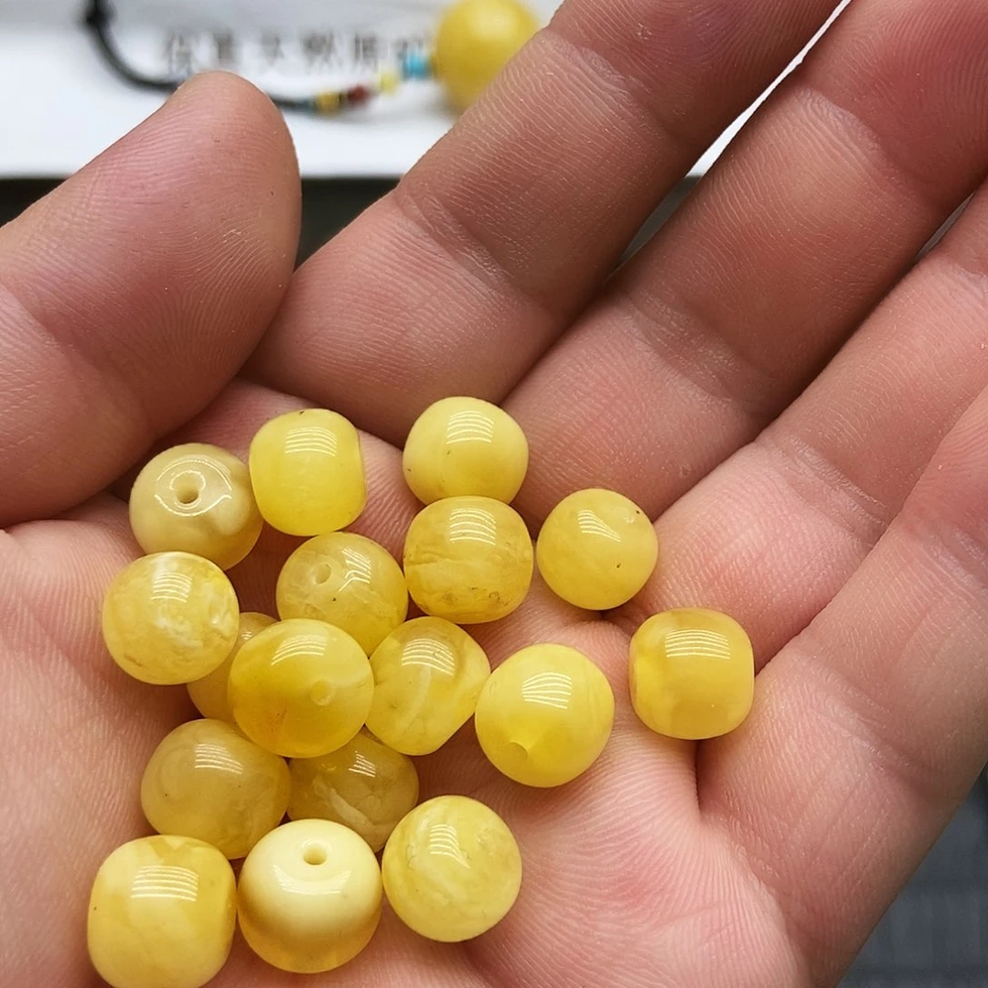 未镶嵌蜜蜡珠宝奇石10毫米老型微瑕随机一颗