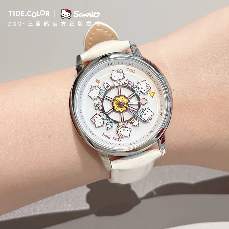 三丽鸥hellokitty旋转木马女款学生hellokitty旋转木马手表专用