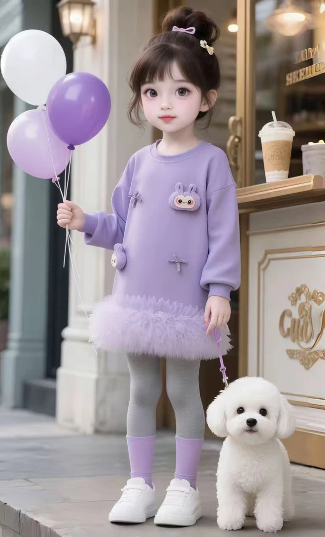 2025女童套装秋季新款洋气时尚百搭长袖内搭儿童可爱甜美两件套