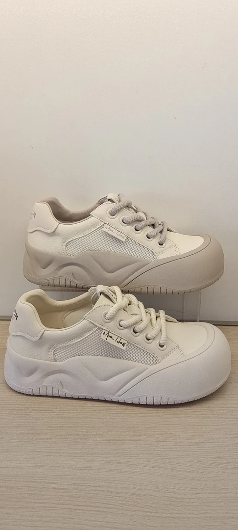 春季新款2025圆头休闲简约系带平底休闲鞋