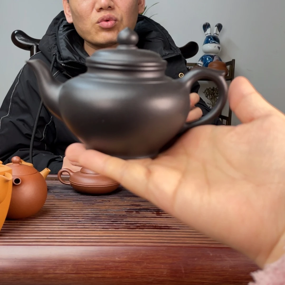 茶壶底槽青焐灰笑颖180cc孤品