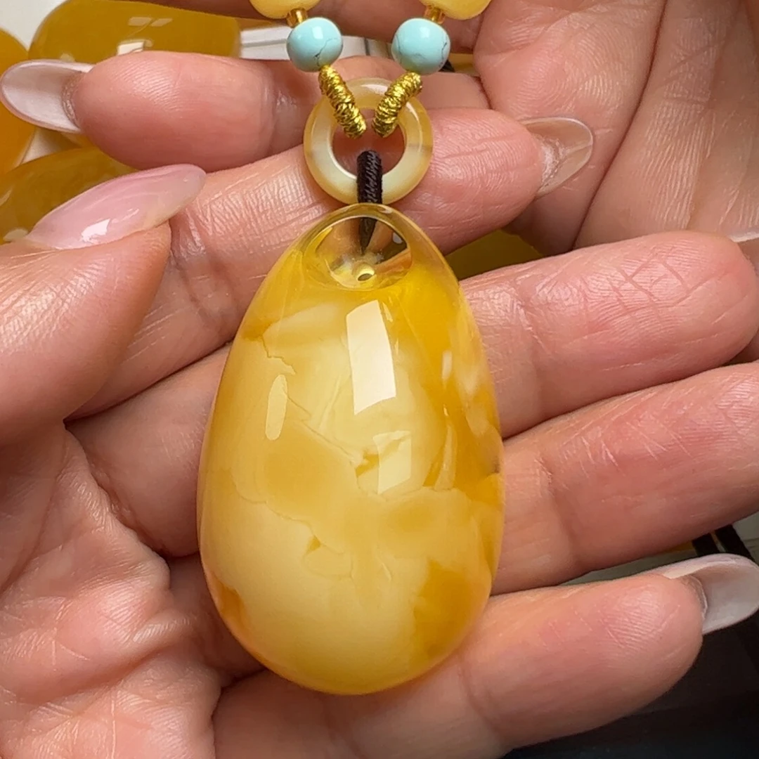 未镶嵌毛衣链蜜蜡无烤色无优化无补胶无煮蜜无覆膜无辐照