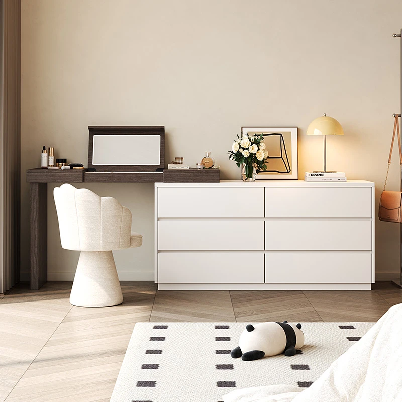 【交个朋友】壹妆台奶油风实木梳妆台斗柜一体收纳柜卧室简约化妆桌