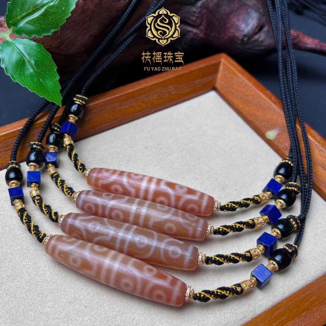 扶摇臻选|嫩色十二Y玛瑙青金石横款项链多样性发一3229