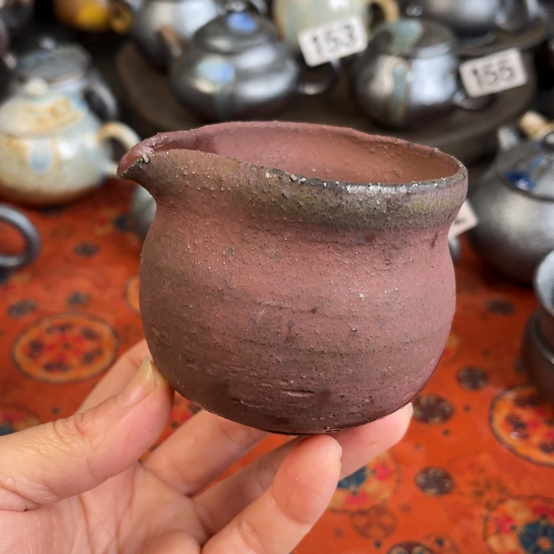 柴烧茶器主人杯杯柴烧
