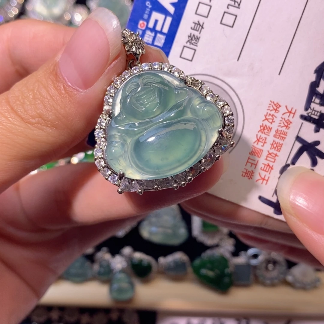 翡翠未镶嵌颈饰天然