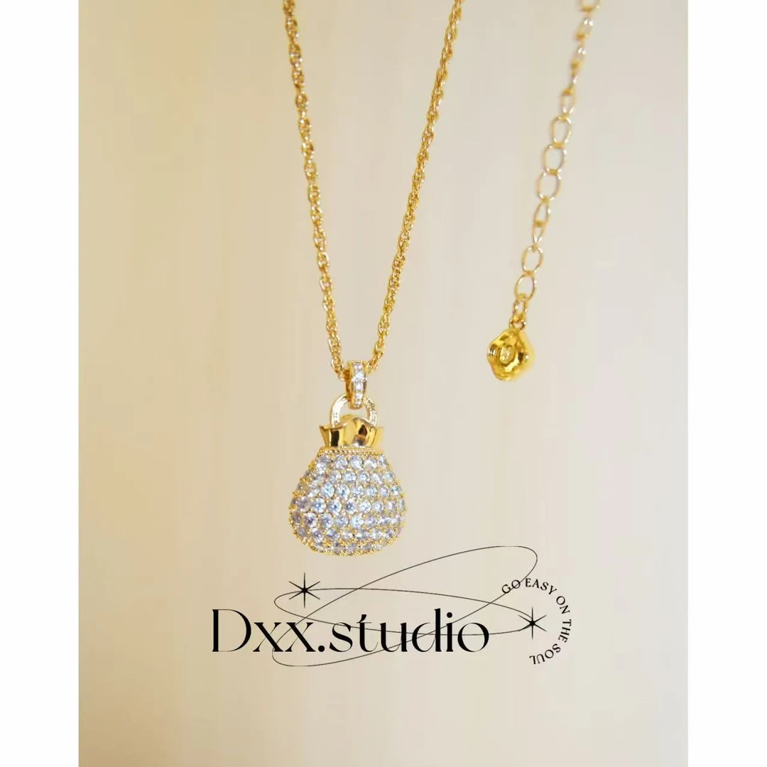 铜合金锆石项链 小众设计百搭ins项链51543