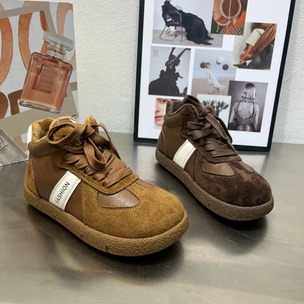 25-3016保暖时尚休闲鞋系带德训鞋百搭休闲鞋中口（二棉）