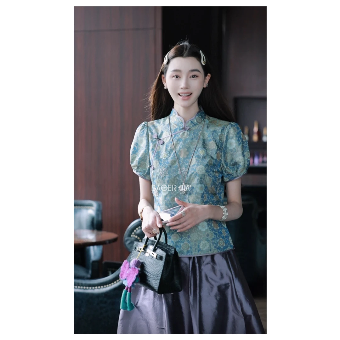 66-【阁楼工匠/张和才百花争艳蜀锦】宝儿家含幂BK95125204夏季上衣