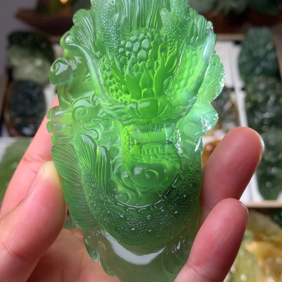 岫玉未镶嵌岫玉手把件龙